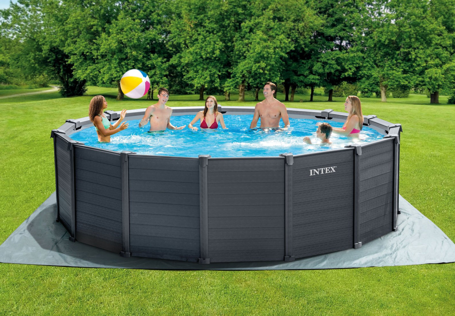 Piscines à panneaux Graphite Gray
