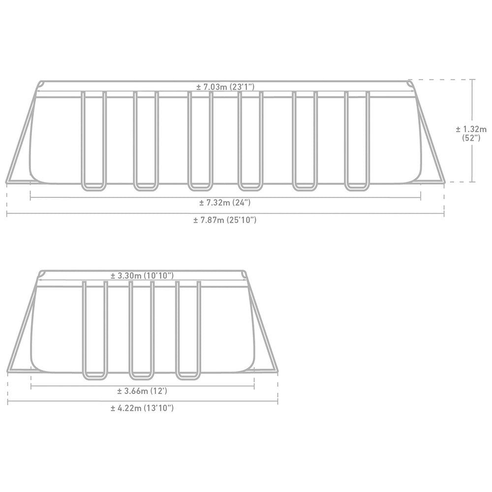 Piscine Ultra XTR rectangulaire 7,32 x 3,66 x 1,32 m