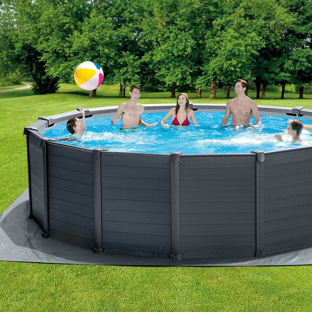 Piscine Graphite 4,78 x 1,24 m