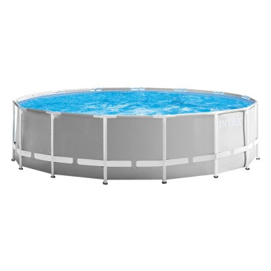 Round Prism Frame Above Ground Pool, 5 meters, with cartridge filter pump.