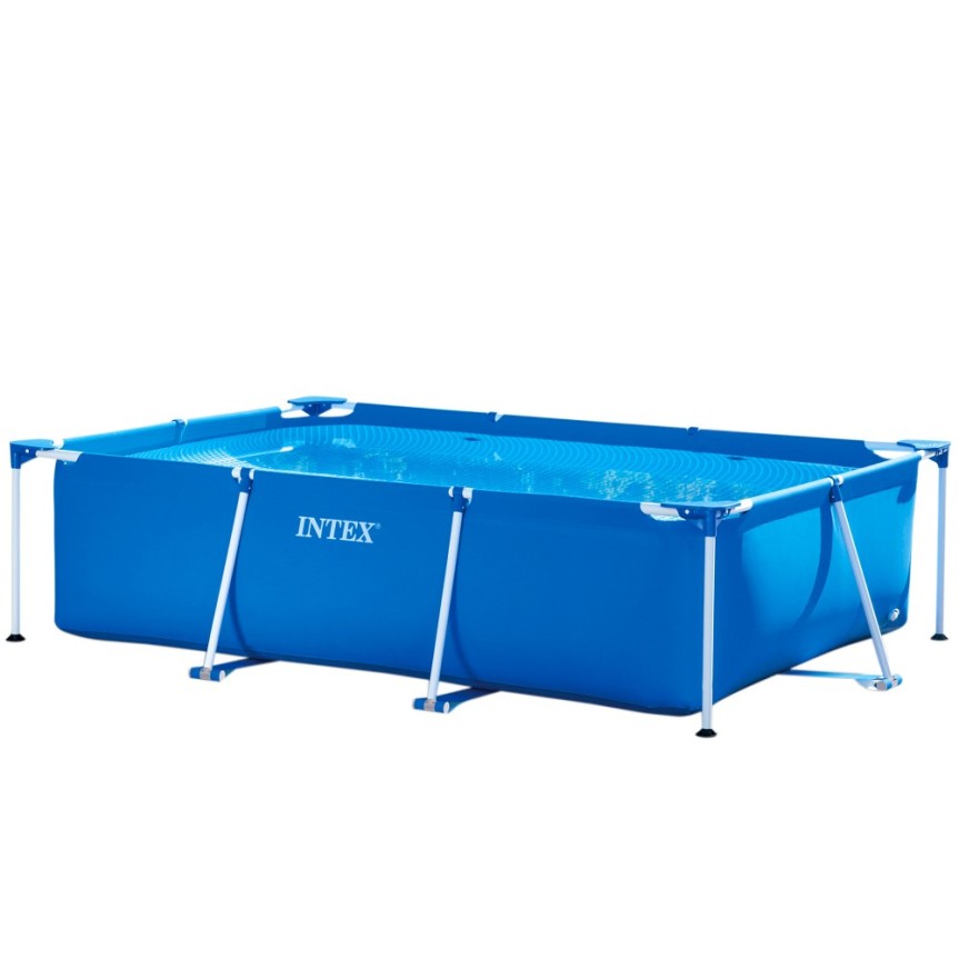 Small Rectangular Above Ground Pool, INTEX Metal Frame, 2 meters.