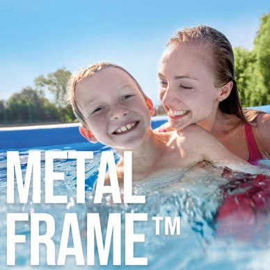 Small Rectangular Above Ground Pool, INTEX Metal Frame, 2 meters.