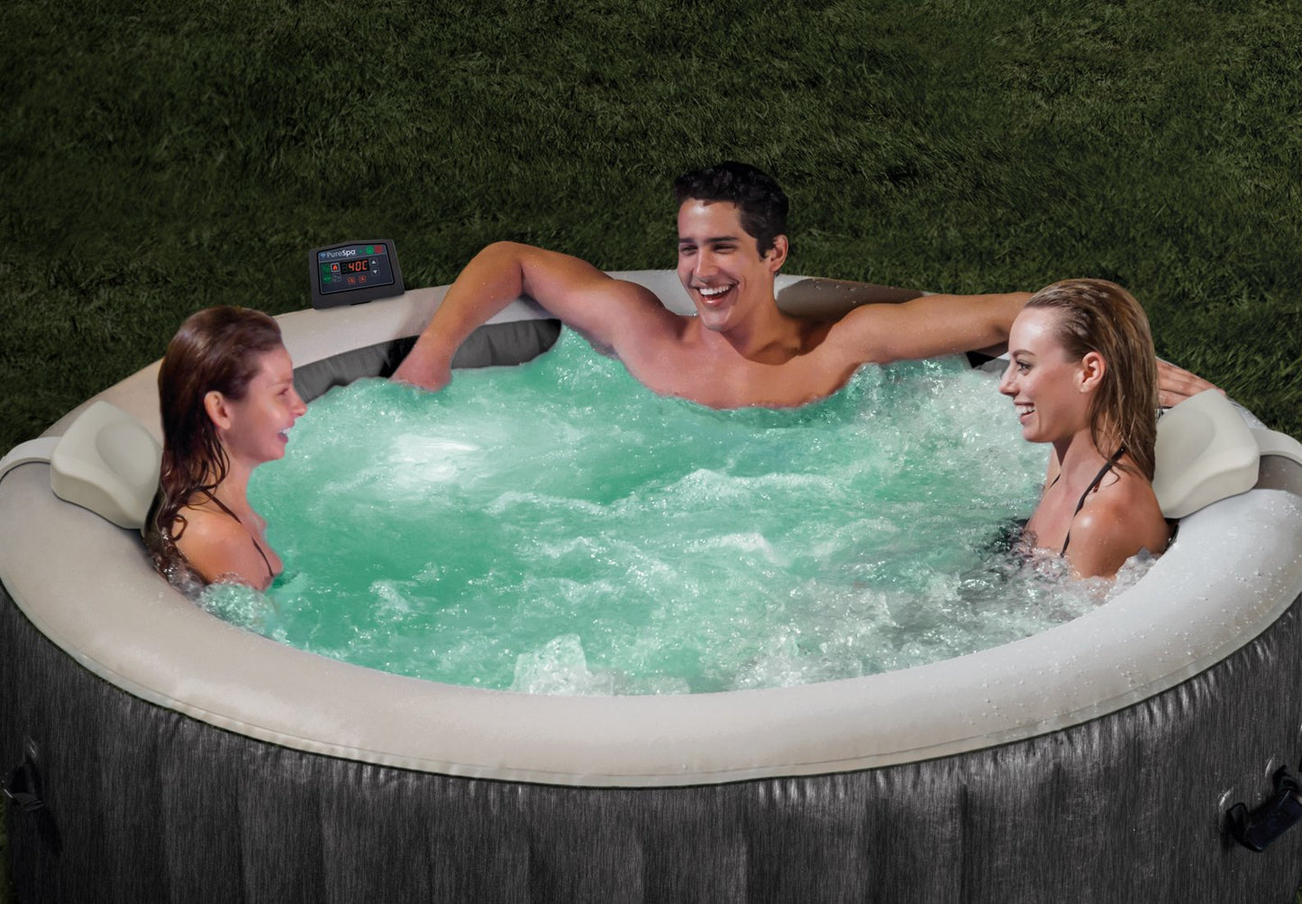 Bubble Massage Greywood Deluxe 4-Personnes Ronde Ø 196 cm