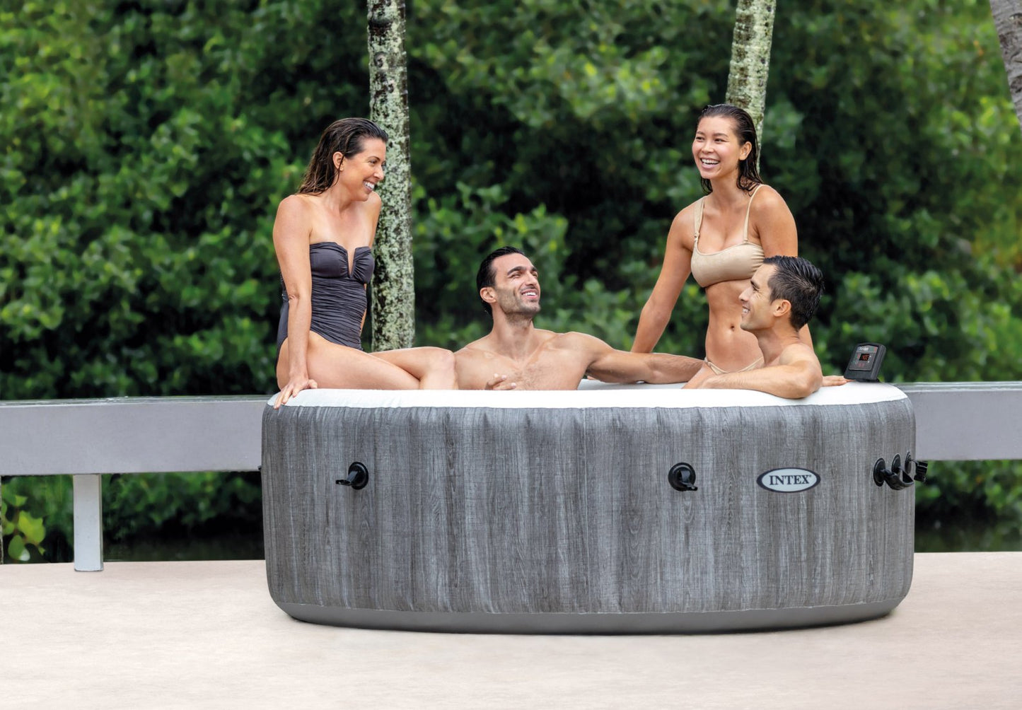 Bubble Massage Greywood Deluxe 4-Personnes Ronde Ø 196 cm