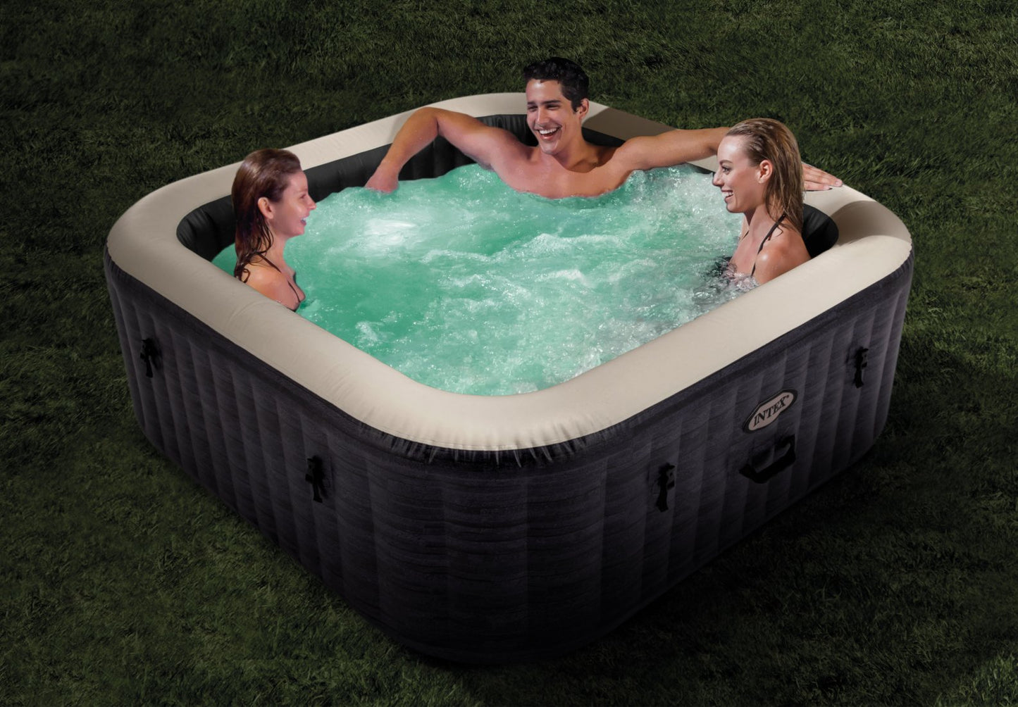 Bubble Massage Greystone Deluxe 4-Personnes Carré Ø 211 cm