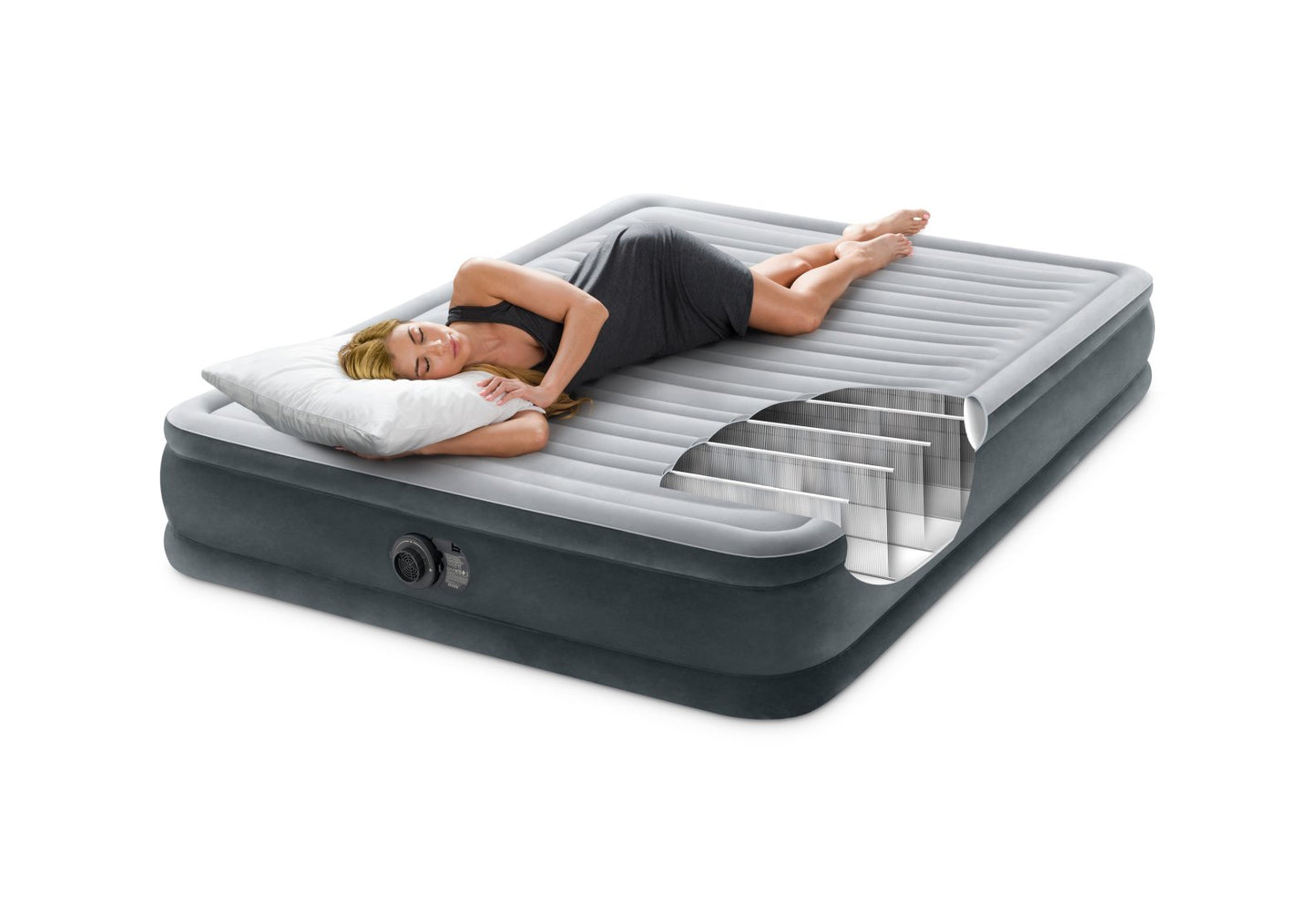 Matelas Comfort-Plush Mid-Rise Queen 2 Personnes - Pompe Intégrée