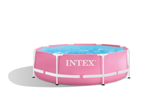 244 x 76 cm Kit Piscine Metal Frame Pink