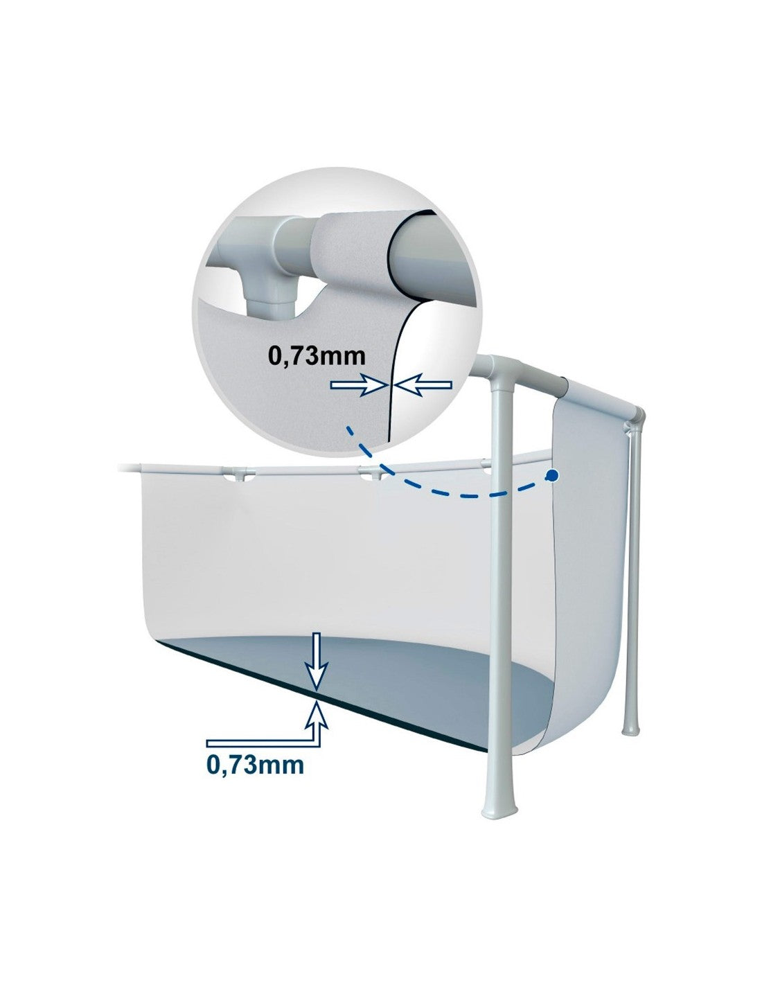 Ultra XTR Frame Rectangular Above Ground Pool, 10 meters, with filter pump.