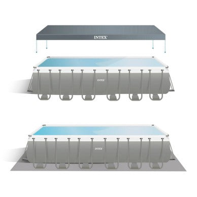 Rectangular Ultra XTR Frame Above Ground Pool, 7 meters, with sand filter pump.