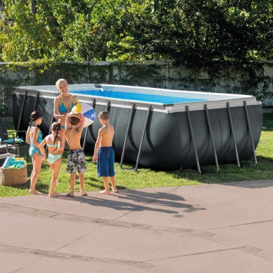 Rectangular Ultra XTR Frame Above Ground Pool, 5 meters, with filter pump.