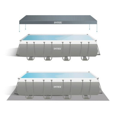 Rectangular Ultra XTR Frame Above Ground Pool, 5 meters, with filter pump.