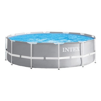 Round Prism Frame Above Ground Pool, 4 meters, with filter pump.