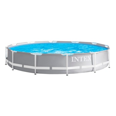 Round Prism Frame Above Ground Pool by INTEX, 4 meters, with filter pump.