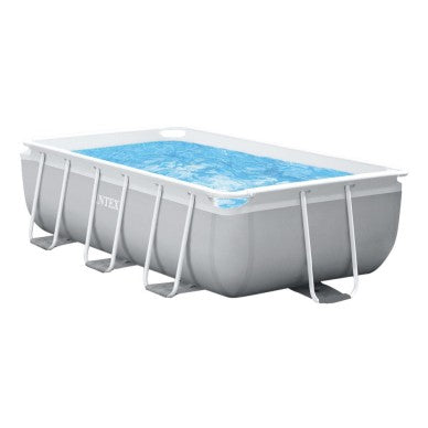 Rectangular Prism Frame Above Ground Pool by INTEX, 3 meters, with filter pump.